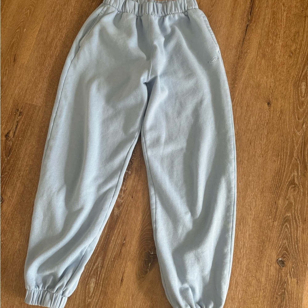 Hollister Women's Light Blue Joggers, size XS excellent condition